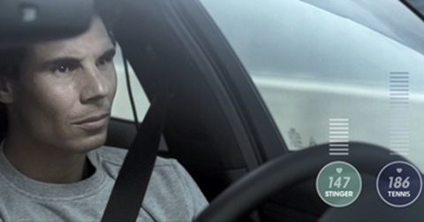 Video: Tennis star Rafael Nadal does a hot lap in a Kia Stinger while it records ‘his emotions’