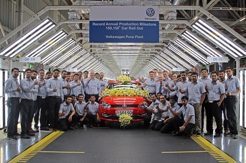 Exports help Volkswagen India to achieve record production; Volkswagen Vento highest produced car in 2017