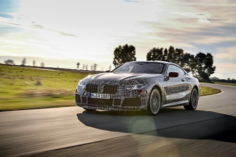 BMW’s luxurious 8 Series Coupe hits race track in Italy