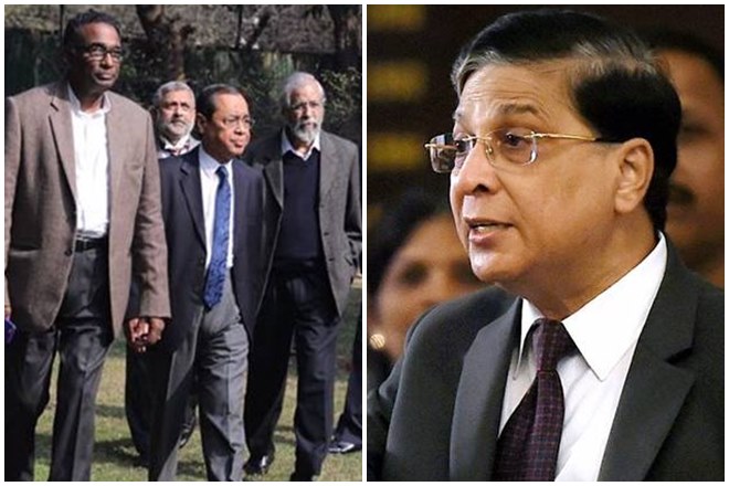 Breaking the ice, Chief Justice of India Dipak Misra and the four dissenting Supreme Court judges — Justices J Chelameswar, Ranjan Gogoi, Madan B Lokur and Kurian Joseph — held talks this afternoon.