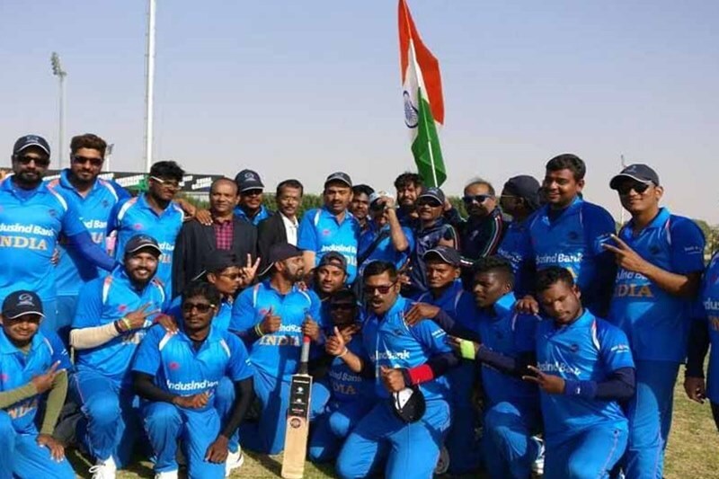 Blind Cricket World Cup 2018, Blind Cricket World Cup 2018 pictures, Blind Cricket World Cup india win, Blind Cricket World Cup 2018 india won, Blind Cricket World Cup 2018 india beat pakistan, ind beat pak, Sharjah Cricket Stadium in UAE on Saturday, Team India today beat arch-rivals Pakistan