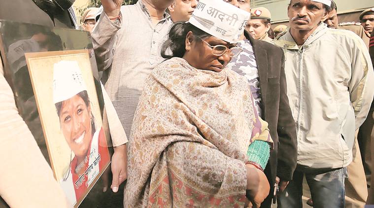 AAP, Aam Aadmi Party, Arvind Kejriwal, Delhi chief minister, Delhi CM, Santosh Koli, Santosh Koli mother, Delhi chief minister Arvind kejriwal