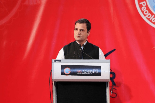 Rahul Gandhi addressed Indian diaspora in Bahrain. (Twitter) Rahul Gandhi addressed Indian diaspora in Bahrain. (Twitter)