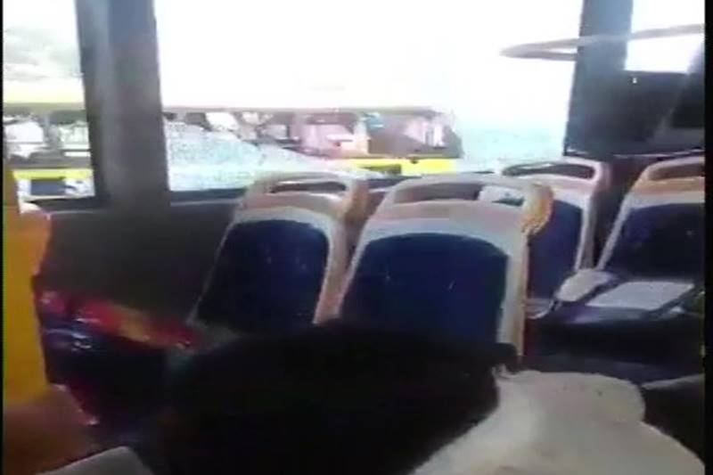 Haryana: A school bus attacked by vandals protesting against release of Padmavaat in Gurugram