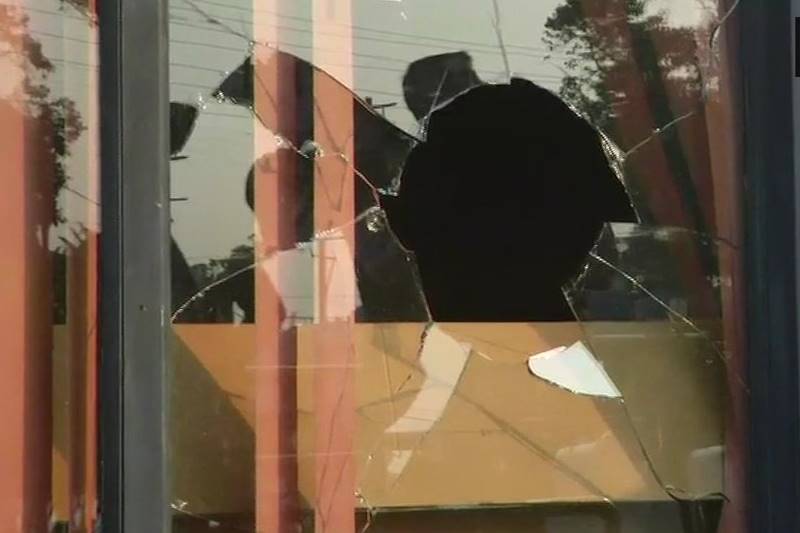 Ticket counter of Indra Cinemas in Jammu has been vandalized, an eyewitness says protesters raised slogans against the movie Padmaavat