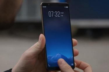 Vivo has equipped the phone with an ultrasonic sensor under the display that reads any physical contact with the display to unlock the device. (Source: The Verge)