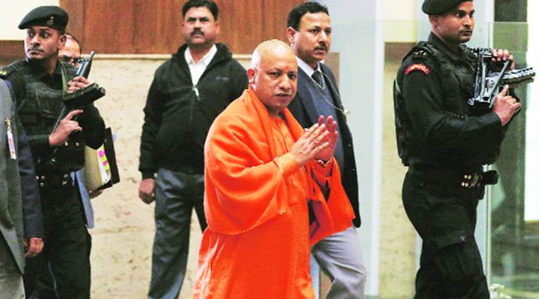 lucknow, lucknow police station, saffron colour, uttar pradesh, haj office, haj policy, lucknow saffron colour, lucknow police station new colour, yogi adityanath