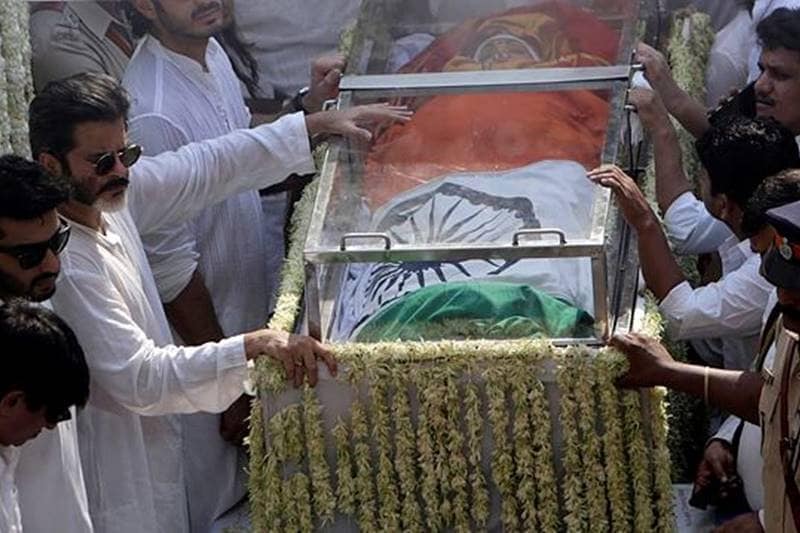 IN PICS | Sridevi funeral: Huge number of fans, Bollywood bigwigs pay last respects to legendary Bollywood actress