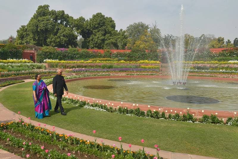 Mughal Gardens, Rashtrapati Bhavan, Mughal Gardens of Rashtrapati Bhavan, Mughal Gardens open, when is Mughal Gardens opening, Mughal Gardens photos, flowers, flower show, tulip, roses, Mughal Gardens open for public, Mughal Gardens timings, Udyanotsav