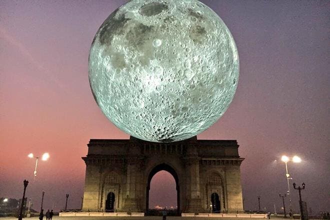 Museum of the Moon, moon replica, mumbai, fateway of india, Museum of the Moon pictures, Museum of the Moon in india, NASA, moon pictures, moon expedition