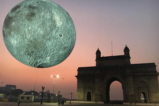Museum of the Moon, moon replica, mumbai, fateway of india, Museum of the Moon pictures, Museum of the Moon in india, NASA, moon pictures, moon expedition