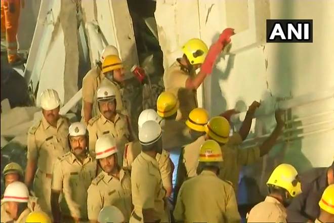 Visuals from site of building collapse in Kasuvanahalli, rescue operation underway (Source: ANI)