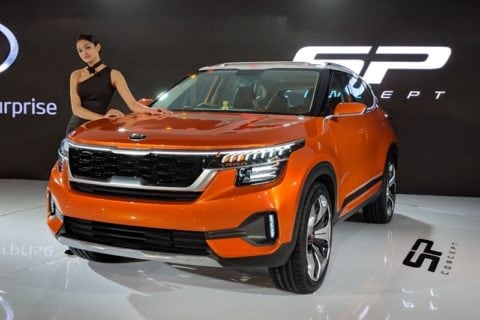 KIA SP Concept which will be one of the few confirmed for India SUVs from KIA. What is strange is that it tends to echo the design that most SUVs at the Expo followed this year, with sharp edges mixed with well rounded arches.