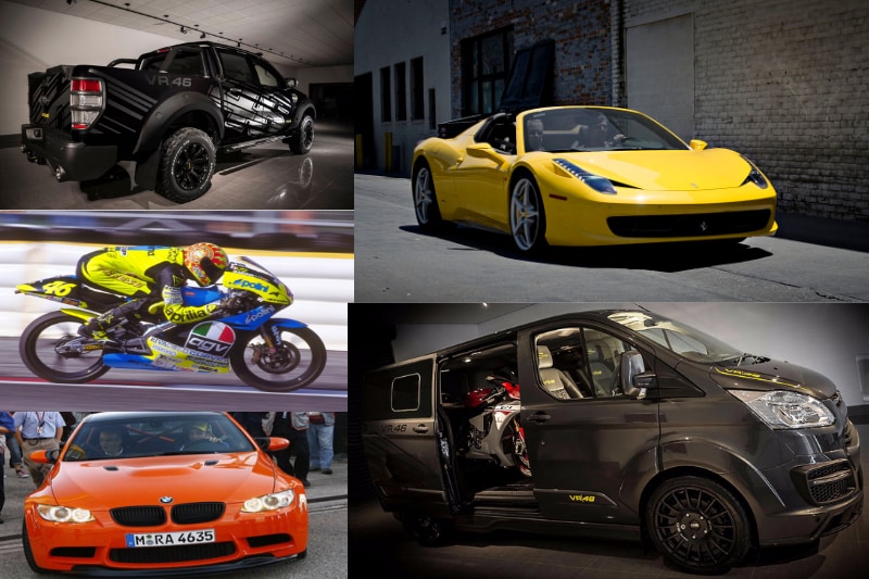 There is no doubt that Valentino Rossi is a living legend. Aside from his god-status on two wheels, he's also driven a Ford Fiesta WRX, and tested Ferrari's Formula One car setting a time .7 secs off Michael Schumaker. As he turns 38 we look at his pretty comprehensive car collection.