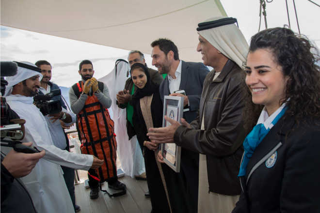 The official certification was handed over today to HH Sheikh Saud Bin Saqr Al Qasimi, Member of Supreme Council and Ruler of Ras Al Khaimah, by HodaKhachab, the official adjudicator from Guinness World Records.