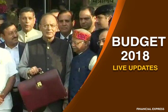 Visuals of Finance Minister Arun Jaitley with the iconic briefcase leaving Ministry of Finance (ANI)