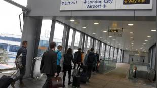 London City Airport, WWII bomb, London's most central airport, Docklands Light Railway, London's fifth-biggest airport