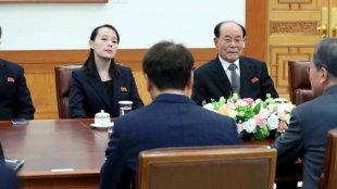 South Korea, Kim Jong Un,  North Korean leader,  North Korean leader  Pyeongchang Winter Olympics, North Korean officials