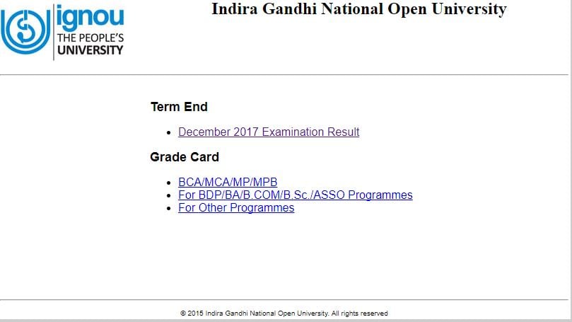 ignou, ignou results, ignou semester exams 2017, ignou exam results, ignou exams