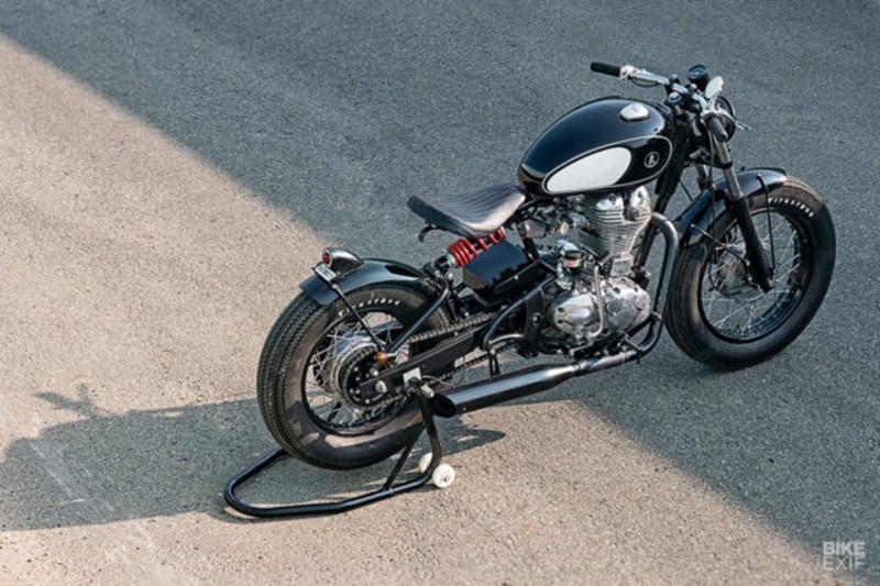 For the tank, Krish and his team settled on a Triumph Street Twin and had to cut and shut the bottom of the tank to fit the Royal Enfield's original fuel pump. While the end result looks pretty darn gorgeous, the real deal is in, as Krish says, 'its sound and ride quality'. But that, we're afraid, can't be shown in the pictures.