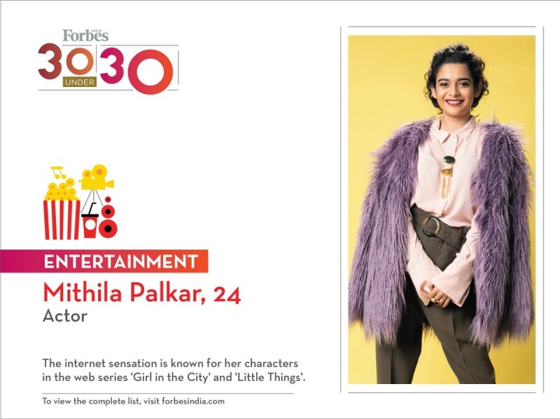 2- Mithila Palkar: The 24-year-old has featured in plays, commercials and films such as Katti Batti (2015) and Muramba (2017), but her predominant work has been on over-the-top platforms, including web series Official Chukyagiri (2016), Annoying Things.... (2016) and Little Things (2016). 