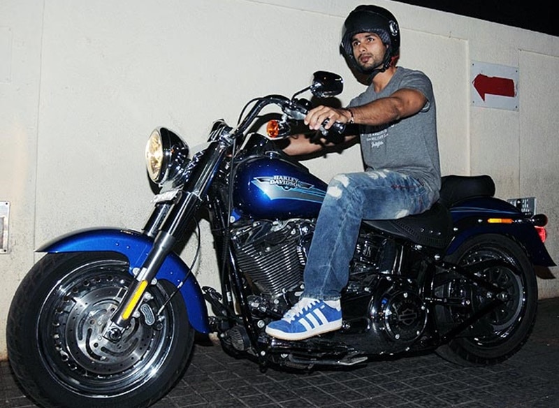 Harley-Davidson Fat Boy: Shahid Kapoor's love for automobiles is not limited to four wheels, he aslo likes motorcycles. And the looks of it, he likes his motorcycles fat. Harley-Davidson Fat Boy is a softail cruiser powered by a 1690cc V-Twin that makes 132 Nm at 3500 rpm. Priced at about Rs 15 lakh, the cruiser comes with HD Smart Security SYstem, ABS, electronic throttle control, among other features. (Image: hdpicswale)