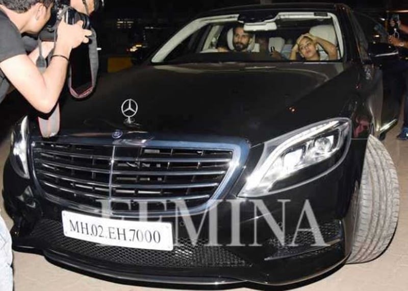 Mercedes-AMG S400: Priced at a hefty Rs 1.28 crore, Mercedes-Benz S-Class is the German brand's flagship sedan, and the one Shahid bought himself has had a full AMG treatment. It is powered by a 3L V6 petrol engine that puts out 333 bhp. As comfortable as a lounge at the back, the passengers also get 10" screens all to themselves, assisted by a brilliant Burmester sound system. (Image: Femina)