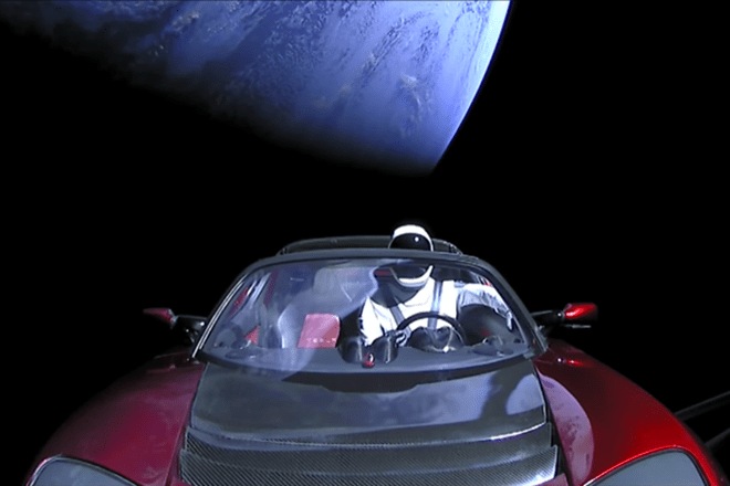 Elon Musk, Tesla car, space, bacteria from Earth, scientists, SpaceX's rocket test flight, SpaceX, NASA Elon Musk, Tesla car, space, bacteria from Earth, scientists, SpaceX's rocket test flight, SpaceX, NASA