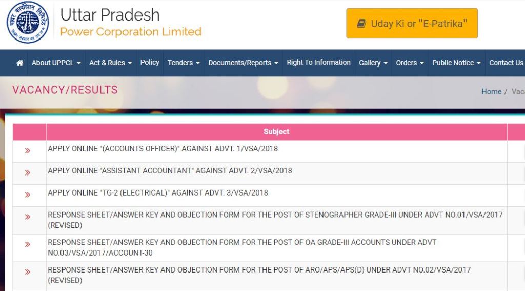 uppcl recruitment 2018, JOB notification, UPPCL VACANCY, uppcl recruitment, uppcl posts, Uttar Pradesh Power Corporation Limited, uppcl Accounts Officer, uppcl Assistant Accountant, uppcl technicians, uppcl eligibility, uppcl, uppcl online application, uppcl age limit