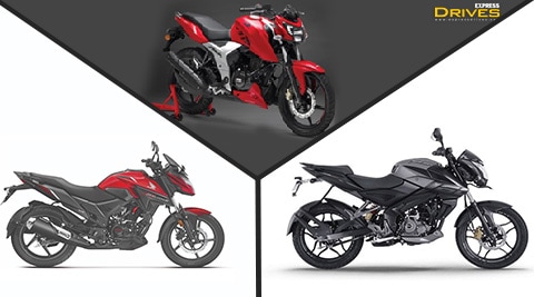 2018 TVS Apache RTR 160 4V vs Honda X-Blade vs Bajaj Pulsar NS 160: Price, design, engine, features