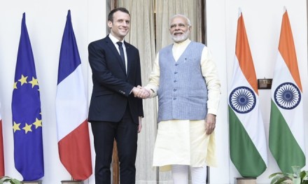 President of France, Emmanuel Macron arrived in New Delhi on Friday.