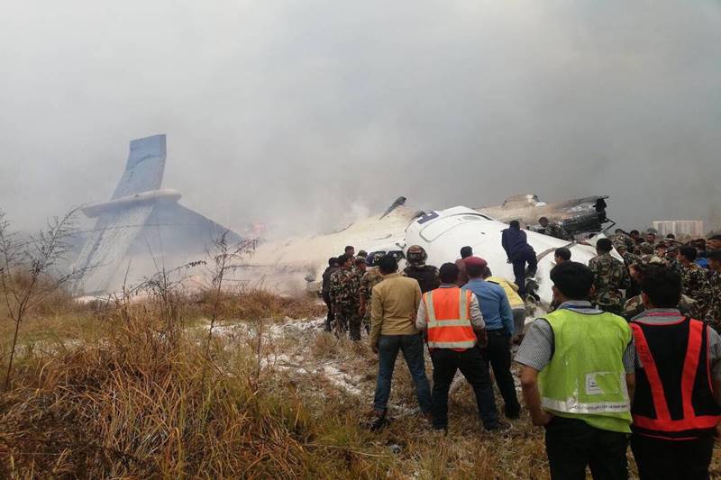 The local media reports claim that the accident occurred due to a technical glitch while landing. (Source: Twitter)