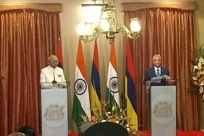 On his visit to Mauritius on the occasion of its 50th anniversary, India President Ram Nath Kovind and Mauritius PM Pravind Kumar Jugnauth signed a number of MoUs On his visit to Mauritius on the occasion of its 50th anniversary, India President Ram Nath Kovind and Mauritius PM Pravind Kumar Jugnauth signed a number of MoUs