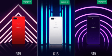Oppo R15 gets an OLED display panel on the front of the smartphone.
