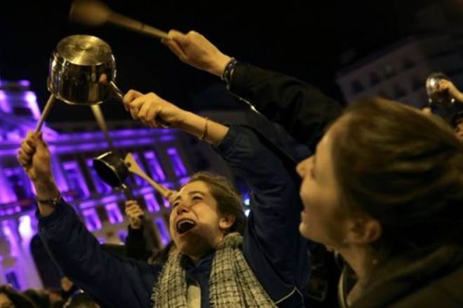 Spanish women, protests against gender inequality, International Women's Day, International Women's Day protest, Concha Noverges, world, protest in spain Spanish women, protests against gender inequality, International Women's Day, International Women's Day protest, Concha Noverges, world, protest in spain