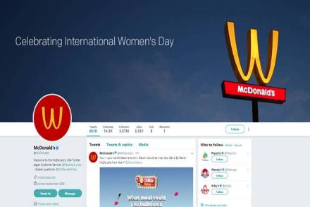 mcdonald, mcdonald logo flipped, mcdonald arches flipped, mcdonald women day, international women day, happy women day, international womens day, womens day, mcdonalds news