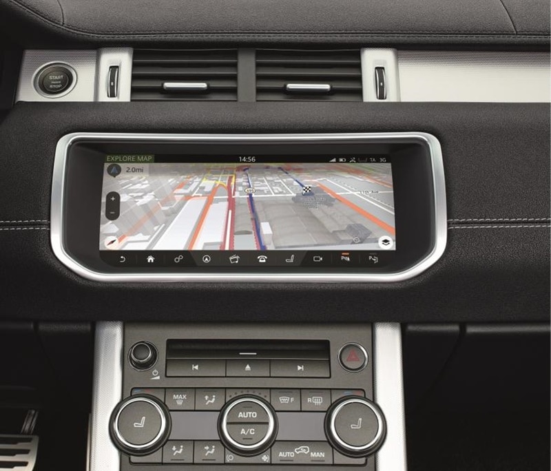 Raising the standard of connectivity for the brand, the highly-responsive InControl Touch Pro in the Range Rover Evoque Convertible offers seamless smartphone integration, door-to-door navigation, 3G connectivity and a premium sound system.
