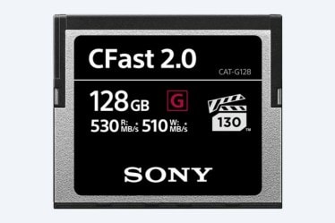 Sony G Series CFast 2.0 memory cards are now available in 32GB (CAT-G32), 64GB (CAT-G64) and 128GB (CAT-G128) capacities