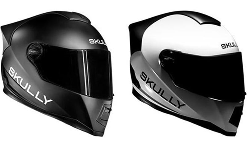 Some of you may be aware of Skully helmets. They don't look like they belong on this list, but it's Skully helmets' tech feature that render them unique. Skully features a HUD (head up display) on the visor to display info that it fetches from the smartphone with which is connected via Bluetooth. You can also make calls via voice command and control music.