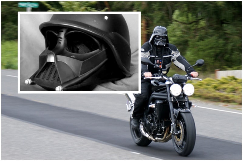 The iconic helmet from the Hollywood film Star Wars, one that belonged to the big one - Darth Vader, the Jedi Knight. Young Jedi, the Force will be super strong with you in this helmet. (Image: Badasshelmetstore)