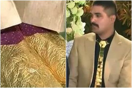The obsession of gold with the people of the sub-continent is insurmountable. Especially when it comes to weddings. However, this Pakistani groom has taken the obsession with gold to next level. The obsession of gold with the people of the sub-continent is insurmountable. Especially when it comes to weddings. However, this Pakistani groom has taken the obsession with gold to next level.