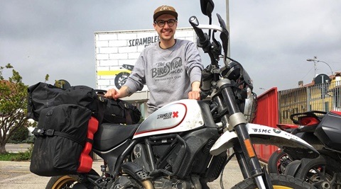 56000 km on a Ducati Scrambler Desert Sled: Henry Crew aims to become youngest solo rider to circumnavigate the world