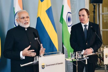 Issuing a joint press statement with Lofven, Modi said the two prime ministers focused on how Sweden can help India in its development journey. Issuing a joint press statement with Lofven, Modi said the two prime ministers focused on how Sweden can help India in its development journey.
