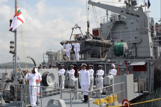3rd ship of the Landing Craft Utility (LCU) Mk-IV project was inducted into the Indian Navy at Port Blair on April 25th. (Source: Indian Navy Twitter)