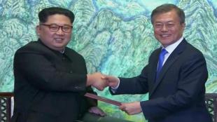 North Korea, south korea, Kim Jong Un, Moon Jae in, Pyongyang, Panmunjom Declaration, korean peninsula. korean war, US, donald trump