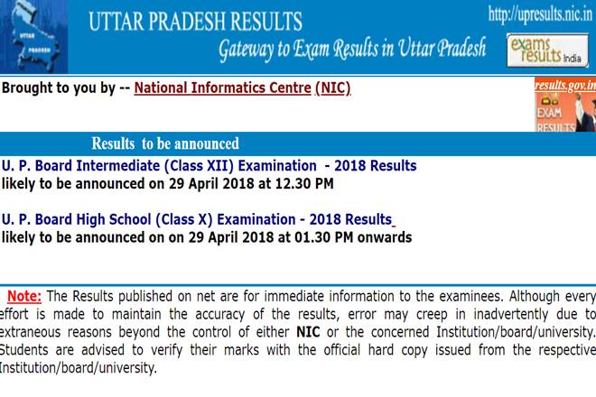 UP Board Result 2018, UP Board Result 2018 Class 12, UP Board Result 2018 class 12 website