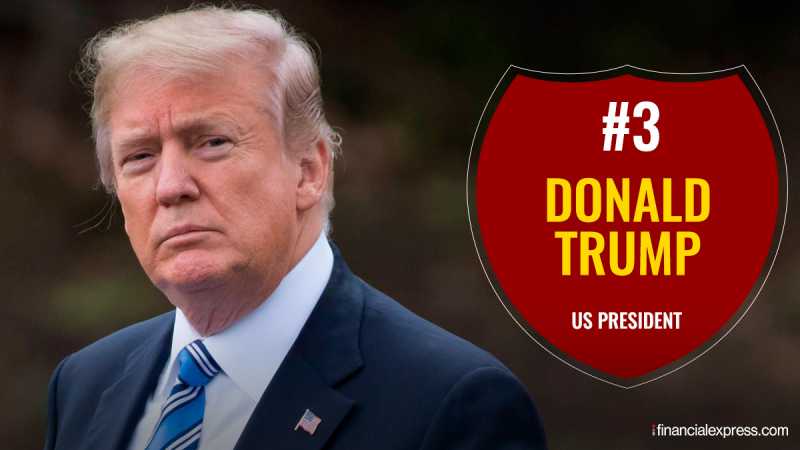 3- Donald Trump: The first billionaire President of the United States, is shockingly placed third on the list.