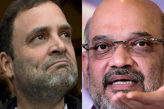 Congress President Rahul Gandhi and BJP President Amit Shah (Representational image, PTI)