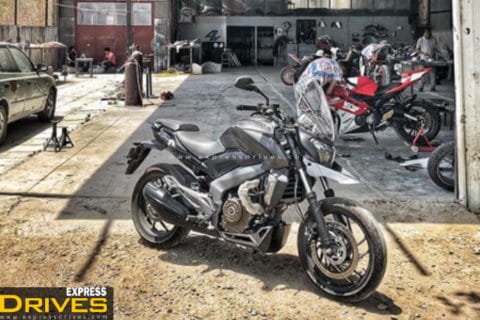 New Bajaj Dominar Adventure Tourer: Must see pictures of Dominar with flyscreen and lifted mud-guards!