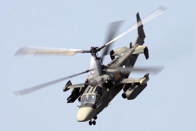 Russian KA-52 helicopter crashes in Syria (Image: Reuters) Russian KA-52 helicopter crashes in Syria (Image: Reuters)